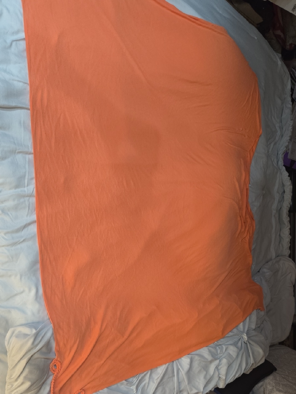 La Perla Orange Wrap/Scarf 54.5" X 54" Great Condition